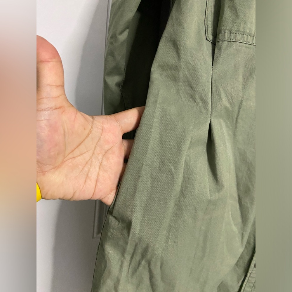 D7- American Holic Olive Green Basic Mandarin Col… - image 3